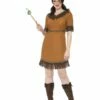 Smiffys Native American Inspired Maiden Costume, Brown -Smiffys Store 20458