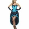 Smiffys Burlesque Dancer Costume, Blue -Smiffys Store 22188