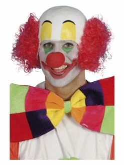 Smiffys Clown Rubber Top Wig, Red