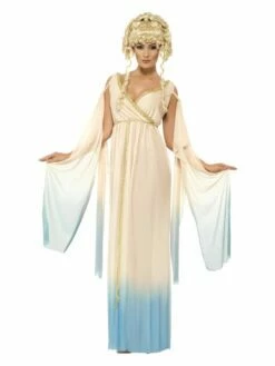 Smiffys Greek Princess Costume, Cream