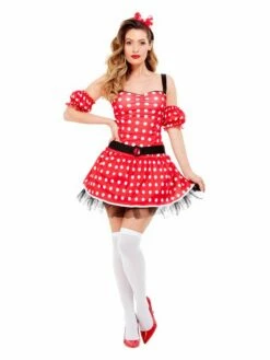 Smiffys Madame Mouse Costume, Red