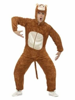 Smiffys Monkey Costume, Adult, Brown