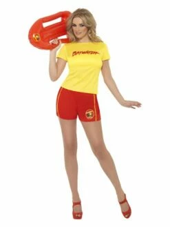 Smiffys Baywatch Beach Costume, Yellow