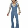 Smiffys Groovy Dancer Costume, Blue -Smiffys Store 33216