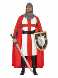 Smiffys St George Hero Costume, Red