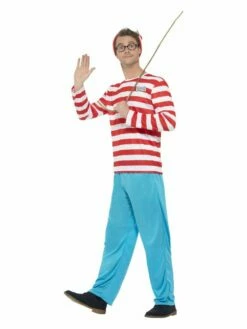 Smiffys Where’s Wally? Costume, Red & White