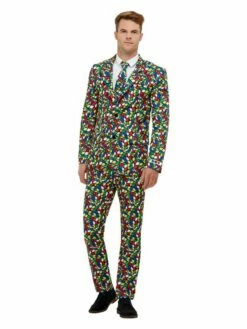 Smiffys Rubik’s Cube Suit, Multi-Coloured