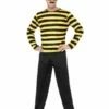 Smiffys Where’s Wally? Odlaw Costume, Black & Yellow