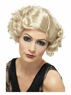 Smiffys 20s Flirty Flapper Wig, Blonde