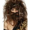 Smiffys Crazy Caveman Set, Brown -Smiffys Store 42079