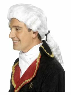 Smiffys Court Wig, White