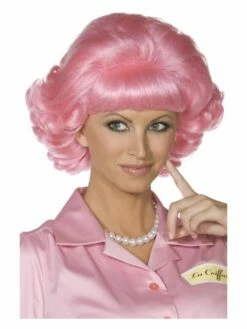 Smiffys Grease Frenchy Wig, Pink