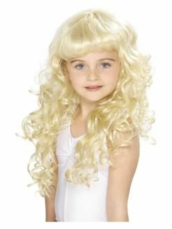 Smiffys Girl’s Princess Wig, Blonde