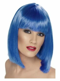 Smiffys Glam Wig, Blue