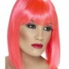 Smiffys Glam Wig, Neon Pink -Smiffys Store 42140