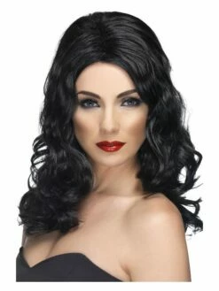 Smiffys Glamorous Wig, Black