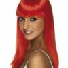Smiffys Glamourama Wig, Neon Red 1 Smiffys Glamourama Wig, Neon Red -Smiffys Store 42163
