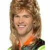 Smiffys Mullet Wig, Brown 2 Smiffys Mullet Wig, Brown -Smiffys Store 42196