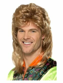 Smiffys Mullet Wig, Brown