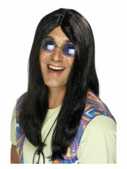 Smiffys Neil Hippy Wig, Black