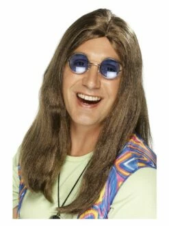 Smiffys Neil Hippy Wig, Brown