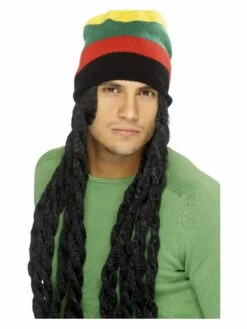 Smiffys Rasta Hat, Black