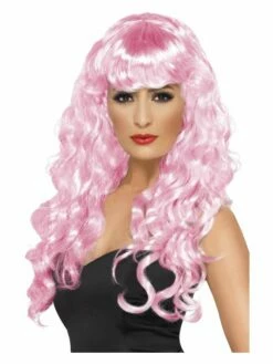 Smiffys Siren Wig, Pink