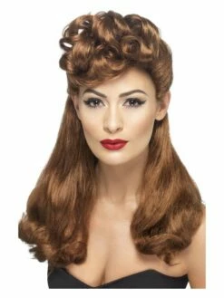 Smiffys 40s Vintage Wig, Auburn