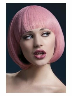 Smiffys Fever Mia Wig, Pastel Pink