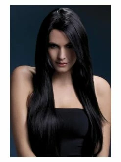 Smiffys Fever Amber Wig, Black
