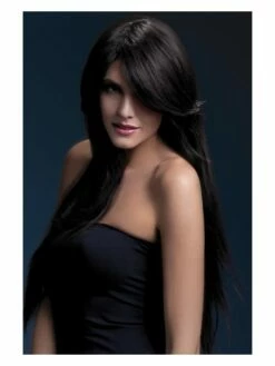 Smiffys Fever Amber Wig, Brown