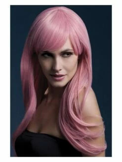 Smiffys Fever Sienna Wig, Pastel Pink