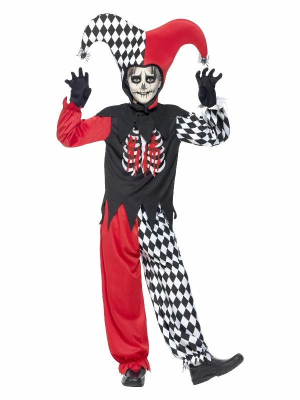 Smiffys Blood Curdling Jester Costume, Black 3 Smiffys Blood Curdling Jester Costume, Black