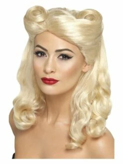 Smiffys 40s Pin Up Wig, Blonde