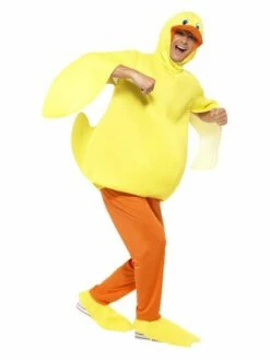 Smiffys Duck Costume, With Bodysuit, Trousers, Yellow