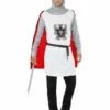 Smiffys Knight Costume, Economy, White -Smiffys Store 43422