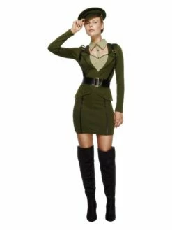 Smiffys Fever Captain Costume, Khaki