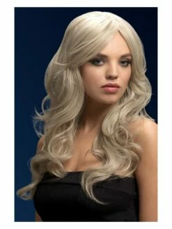 Smiffys Fever Nicole Wig, Silver Blonde, Blonde
