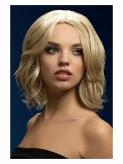 Smiffys Fever Olivia Wig, Dark Blonde