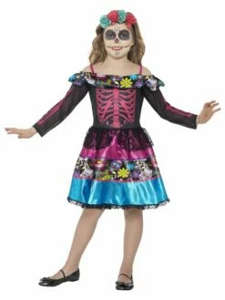 Smiffys Day Of The Dead Sweetheart Costume, Multi-Coloured