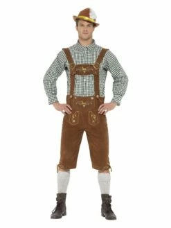 Smiffys Deluxe Traditional Hans Bavarian Costume, Green