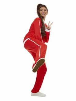 Smiffys Scouser Tracksuit, Red & White
