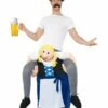 Smiffys Piggyback Bavarian Beer Maiden Costume, Blue -Smiffys Store 47045