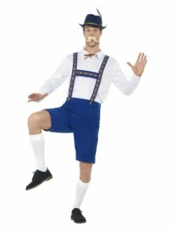 Smiffys Bavarian Costume, Blue