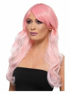 Smiffys Fashion Ombre Wig, Wavy, Long, Pink