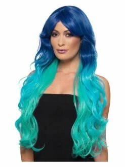 Smiffys Fashion Mermaid Wig, Wavy, Extra Long, Multi-Colou