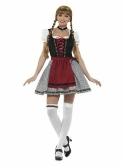 Smiffys Flirty Fräulein Bavarian Costume, Black