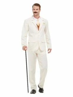 Smiffys Roaring 20s Gent Costume, White