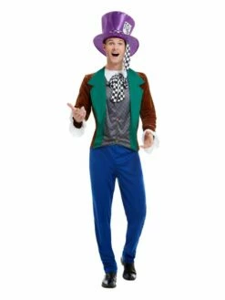 Smiffys Mad Hatter Costume, Multi-Coloured