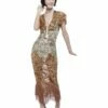 Smiffys Deluxe 20s Sequin Gold Flapper Costume 2 Smiffys Deluxe 20s Sequin Gold Flapper Costume -Smiffys Store 55079 7